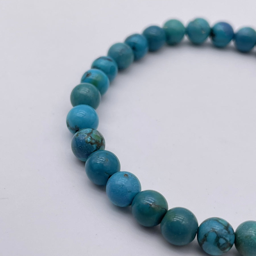 [RARE] Bracelet Turquoise d'Arizona "Guérison" - 6/6,5mm - Qualité Extra