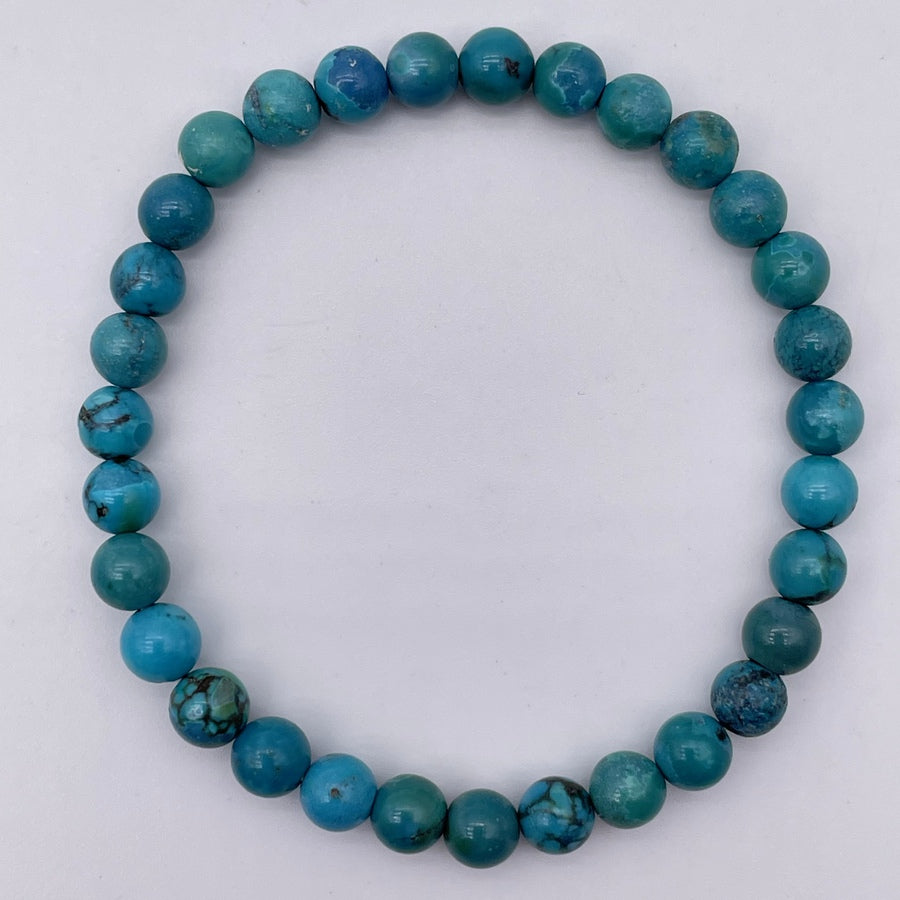 [RARE] Bracelet Turquoise d'Arizona "Guérison" - 6/6,5mm - Qualité Extra