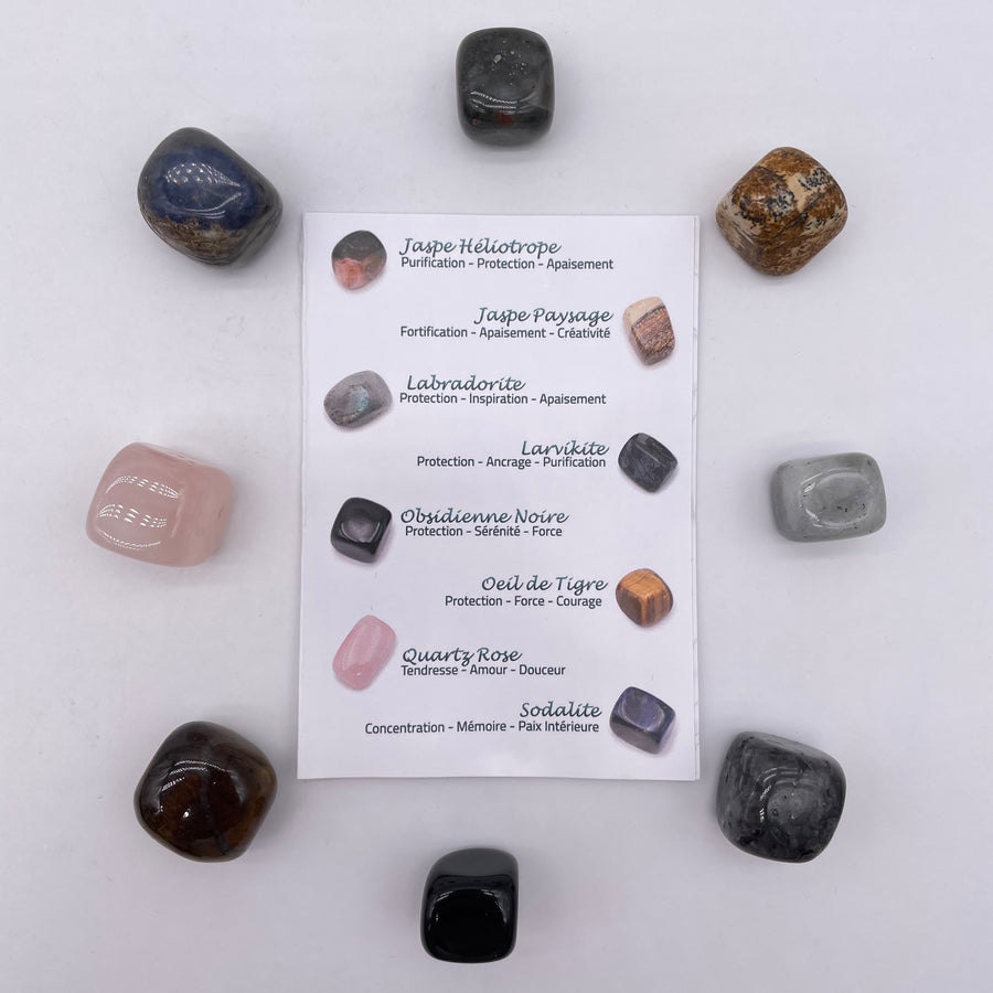 Coffret de Découverte en Lithothérapie (16 pierres) – Harmonie et