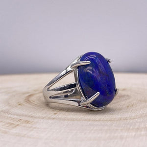 Bague Lapis-Lazuli Communication - Ajustable (Ovale Ou Ronde)