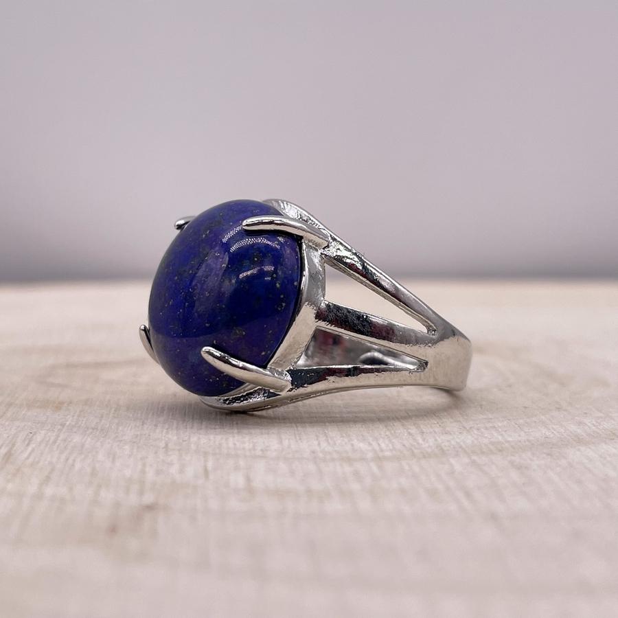 Bague Lapis-Lazuli Communication - Ajustable (Ovale Ou Ronde)