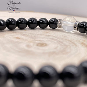 Bracelet Agate Noire/onyx Maitrise De Soi - Collection Tehila