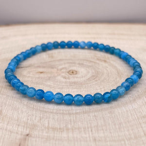 Bracelet Apatite Bleue Volonté - 4/6/8Mm 3 5/4Mm
