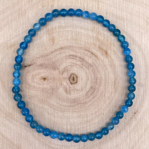 Bracelet Apatite Bleue Volonté - 4/6/8Mm